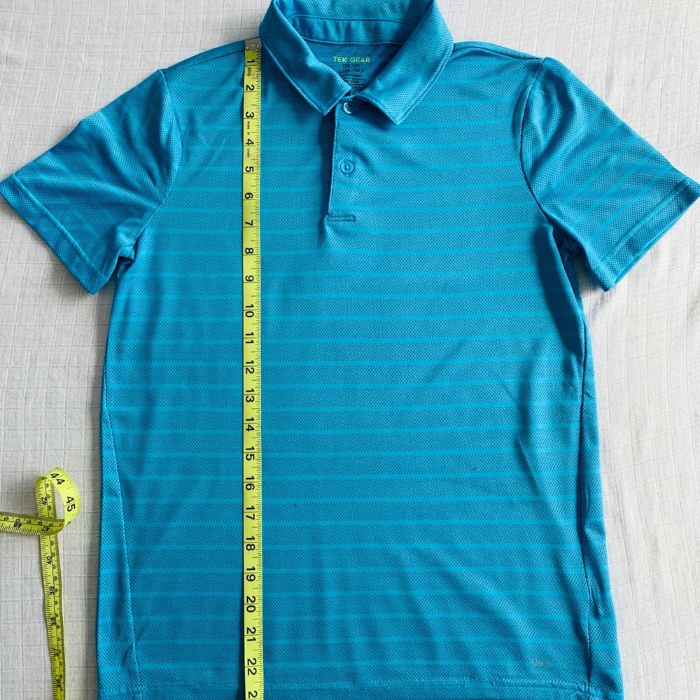 Tek Gear Blue Polo Shirt with Performance Fabric
